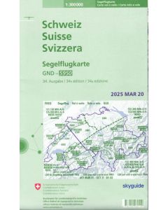Segelflugkarte 2025 neuste Ausgabe März 2025